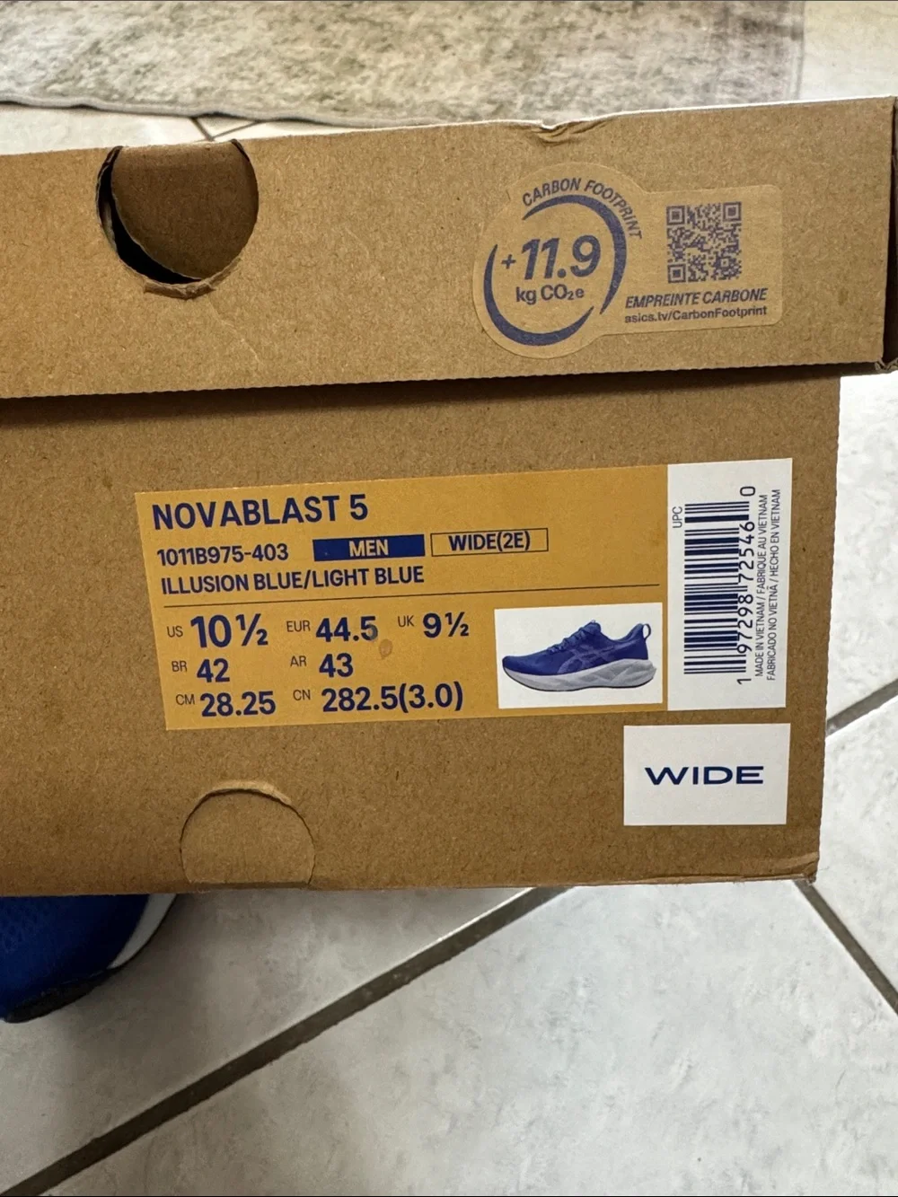 Asics Novablast 5 | Illusion Blue | Mens 10.5 Wide (2E)
